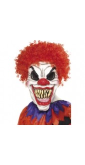 Scary Clown Mask, Foam Latex, With Hair