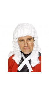 Smiffys White Judges Wig