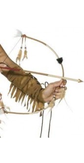 Feathered Indian Bow and Arrow Set