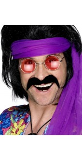 Black 70's tash