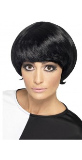 60s Psychedelic Wig Black
