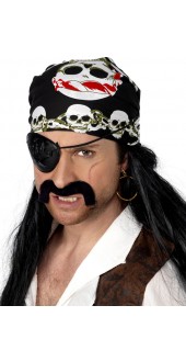 Mens Pirate Bandana With Skull And Crossbones