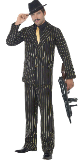Gold Pinstripe Gangster Costume