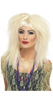80s  Trademark Crimp Wig Blonde