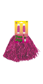 Metallic Pink Pom Poms
