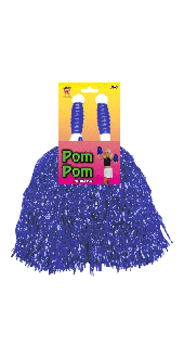Metallic Blue Pom Poms