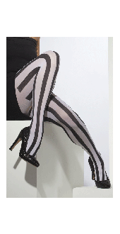 Tights White And Black Striped
