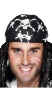 Mens Pirate Bandana Skull And Crossbones Design