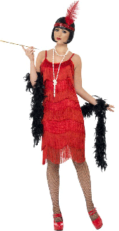 Red Shimmy Flapper Costume