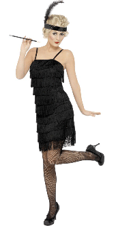 Black Fringed Flapper Costume