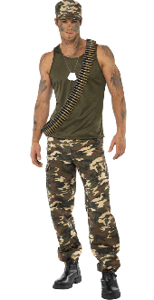 Men's Army Khaki Costume