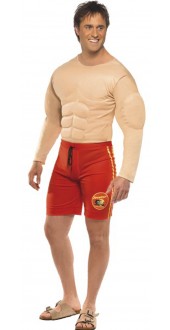 Muscle Chest Baywatch Costume