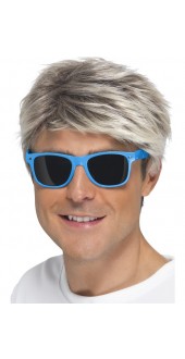 Blue 80's Neon Glasses