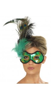 Emerald Peacock Eye Mask 