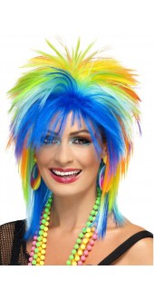 80s Rainbow Punk Wig