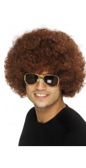 70s Funky Afro Wig Brown