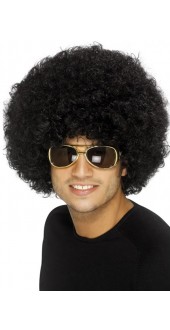 70s Funky Afro Black
