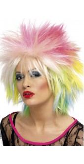 80s Attitude Wig Multicoloured