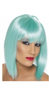 Neon Aqua Glam Wig