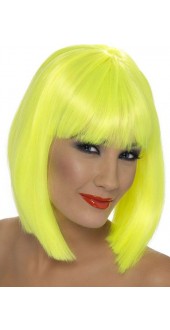 Neon Yellow Glam Wig