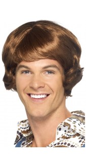 70s Disco Mullet Wig Light Brown