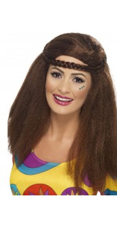 60s Hippy Chick Long Afro