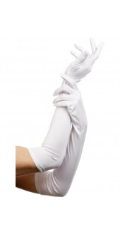 Ladies Long White Gloves