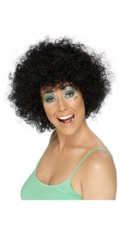 Black Curly Wig Smiffys