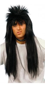 Punky Wig Black Fancy Dress Smiffys