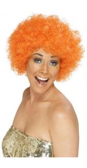 Bargain Funky Orange Affro Wig