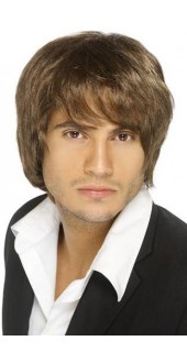 Boy Band Wig Brown Fancy Dress Smiffys