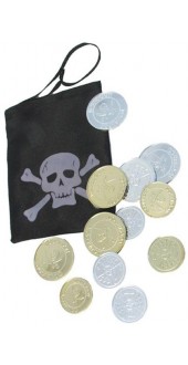 Black Pirate Coin Bag Smiffys
