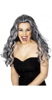 Black And Grey Renaissance Vamp Wig