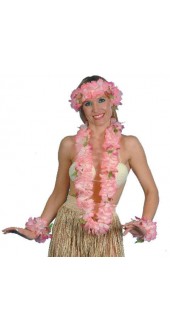 Pink Hawaiian Leis Set Smiffys