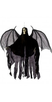 Hanging Skeleton With Robe And Wings