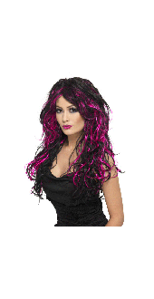 Ladies Long Gothic Halloween Fancy Dress Wig