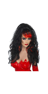 Red And Black Seductress Wig