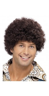 Mens 70s Afro Fancy Dress Wig