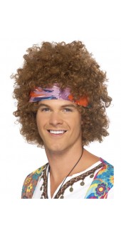 Mens 70s Afro Fancy Dress Wig