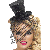 Black Glitter Mini Top Hat