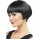 20'S Flapper Bob Wig, Black