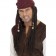Pirate Wig & Scarf,Brown