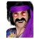 Black 70's tash