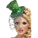 Green Glitter Mini Top Hat