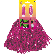 Metallic Pink Pom Poms