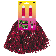 Metallic Red Pom Poms