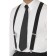 Black 1920s Elasticated Braces
