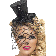 Black Glitter Mini Top Hat