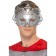 Metallic Silver Colombina Eye Mask