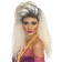 80s Bottle Blonde Wig,Curly With Quiff